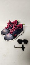 Heelys Skate Shoes Navy Blue Pink Galaxy Skater Lace Up Youth 2 w/ Parts  Tools