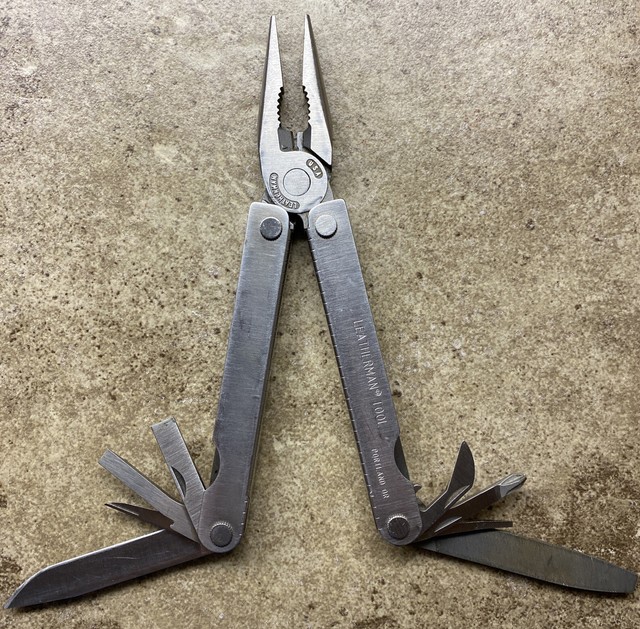 Vintage Original Leatherman 1325473 Multi Tool With Leather Sheath for