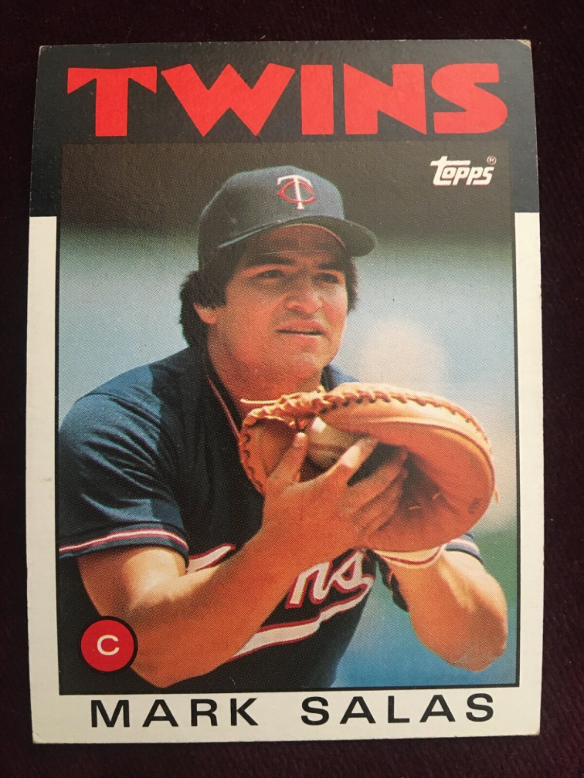 1986 Topps #537 Twins Mark Salas Baseball Card 