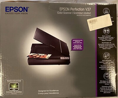 Epson Perfection V37 Flatbed Color Scanner Docs & Photos USB 4800 DPI