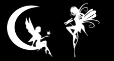 2 Pack Fairy Pixie Vinyl Decal Car Window Tumbler Laptop Tablet Notebook Wall