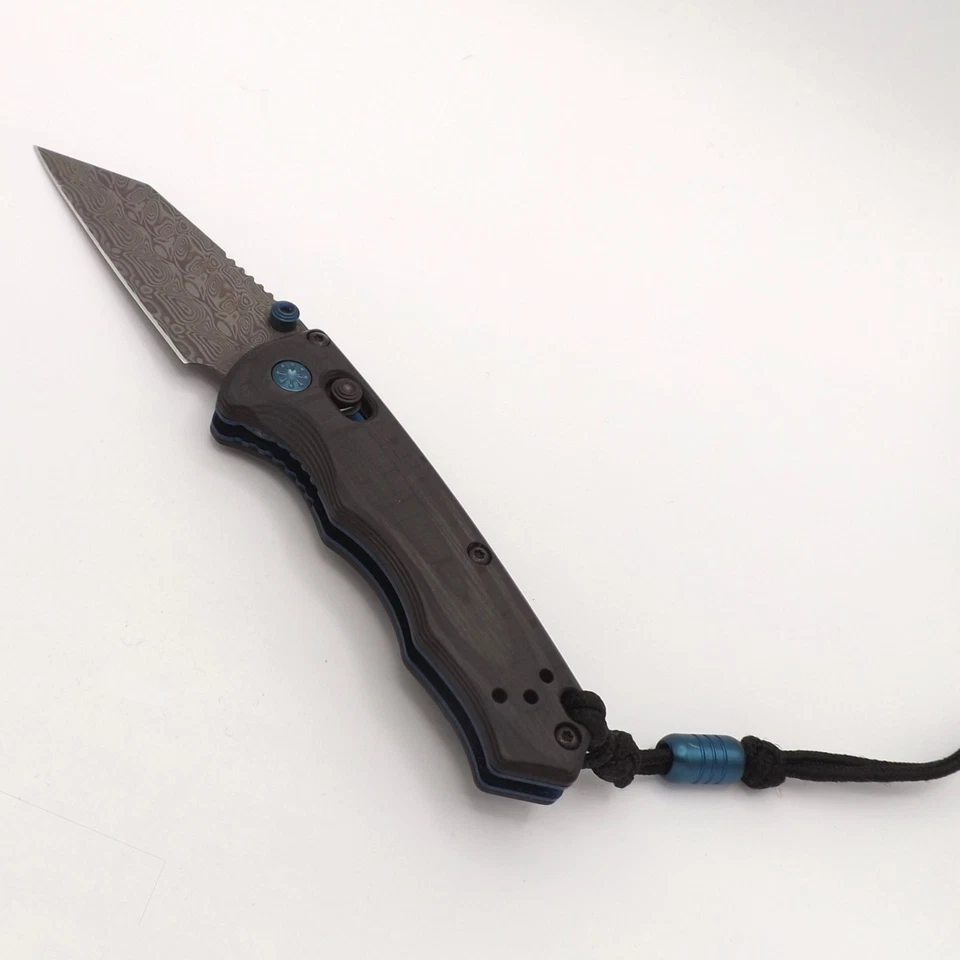 Benchmade Full Immunity Gold Class Carbon Fiber 290-241 Damascus Knife New - Image 2 of 4