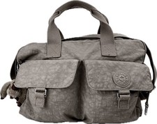 Kipling Baby Diaper Bag Travel Crossbody Duffle Pockets Monkey Keychain Beige