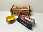 MARX 1950's CLIMBING TRACTOR SET SPARKLING TIN NIB RED WINDUP TOY  ORIGINAL BOX
