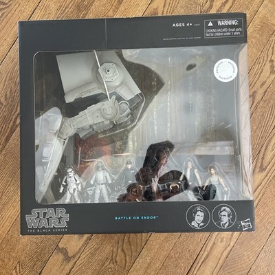 Star Wars Black Series Battle on Endor 2014 TRU Exc AT-ST Endor Leia MISB 3.75''