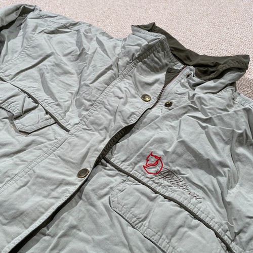 Vintage Fjallraven Jacket Womens Large Beige Hiking Coat - Picture 2 of 12