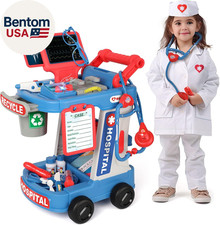Doctor Kit for Toddlers Ages 2 3 4 5, Pretend Kids Doctor Playset with Cart, Cos