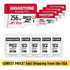 Gigastone 256GB Micro SD Card (5-Pack), Nintendo Switch SD card, UHS-I A1 U3