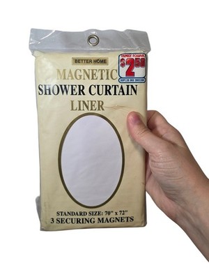 Vintage 90's Family Dollar Better Home Magnetic Shower Curtain Liner New In Pack