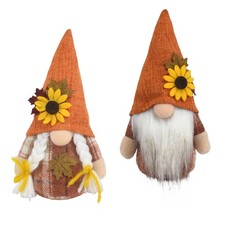 GZTINGI 2Pcs Autumn Gonk Decor Set, Autumn Harvest Gonks with Sunflower