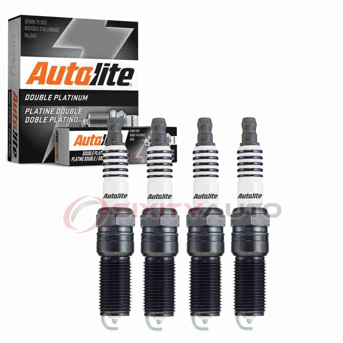 4 pc Autolite Double Platinum Spark Plugs for 2001-2006 Dodge Stratus 2.4L cn
