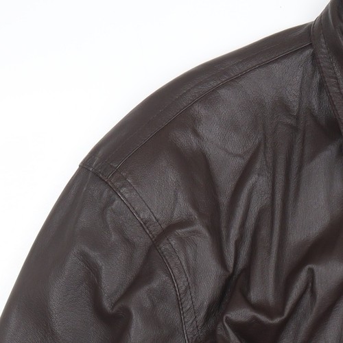 Canda Men's Brown Leather Bomber Jacket Size 42 - Picture 7 of 12