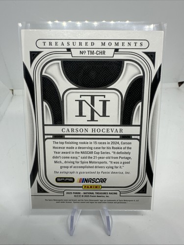 2025 Panini National Treasures Auto Treasured Moments Carson Hocevar #d /99 - Picture 2 of 2