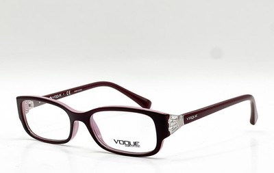 NEW VOGUE VO 5059-B 2321 TOP EGGPLANT ON PINK AUTHENTIC EYEGLASSES 50-16