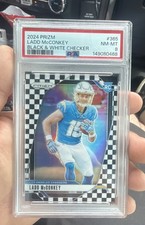 2024 Panini Prizm - Rookies Ladd McConkey #365 Black & White Checker Prizm (RC)