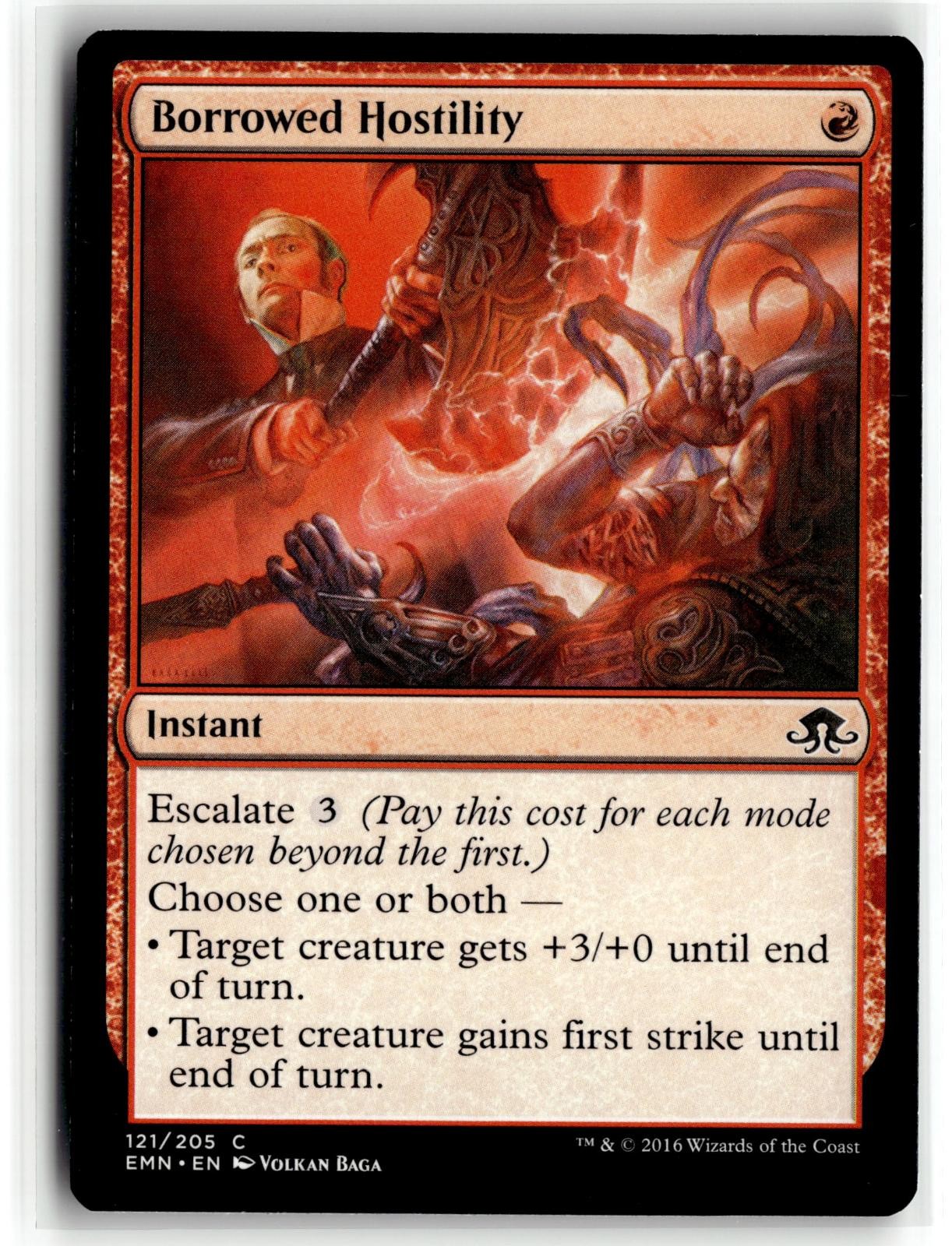 BORROWED HOSTILITY 121 COMMON ELDRITCH MOON MAGIC: THE GATHERING LIGHTLY PLAYED