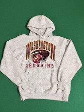Crazy Vintage 90s Washington Redskins NFL grey Hoodie RARE USA Medium