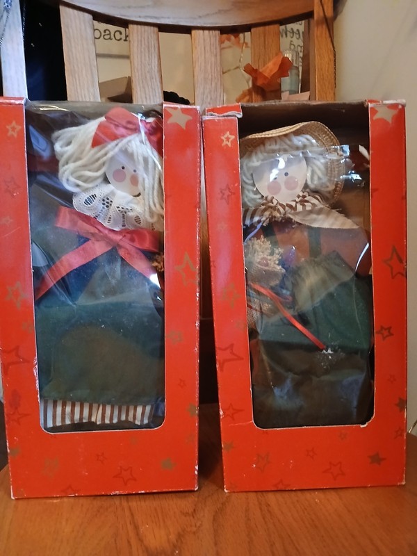 Mervyn's Rag & Cloth Dolls Set of 2, 12" Soft Body, Original Box, Vintage 1980s