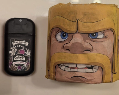 Clash of Clans Royale Barbarian Toilet Paper + Poo-Pourri Spray SDCC