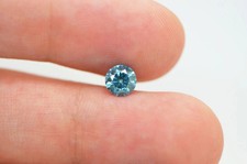 3CT Round Cut Natural Blue Color Lab-grown Diamond VVS1Clarity Certified