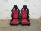 16 2016 NISSAN 370Z NISMO RECARO FRONT BUCKET SEAT SET BLACK/ RED LEATHER