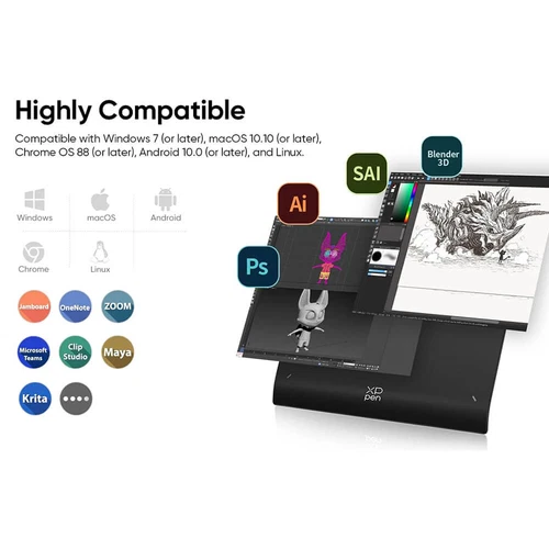 XPPen Wireless Drawing Tablet Deco Pro MW 2nd Bluetooth Computer Graphics Tablet