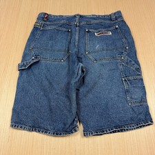 y2k Vintage Paco Sport Baggy Jean Shorts Carpenter Wide Leg 38 Skater mall goth