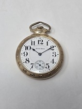 1925 10K GOLD FILLED SOUTH BEND 21J RAILROAD GRADE 227 POCKET WATCH SIZE 16