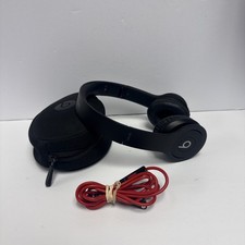 Beats Solo HD On-Ear Headphones Black – With Case & Cable – Tested & Working
