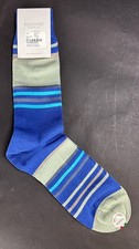 VK Nagrani Men's Dress Socks Mid Calf M322-BLUE RIGATA