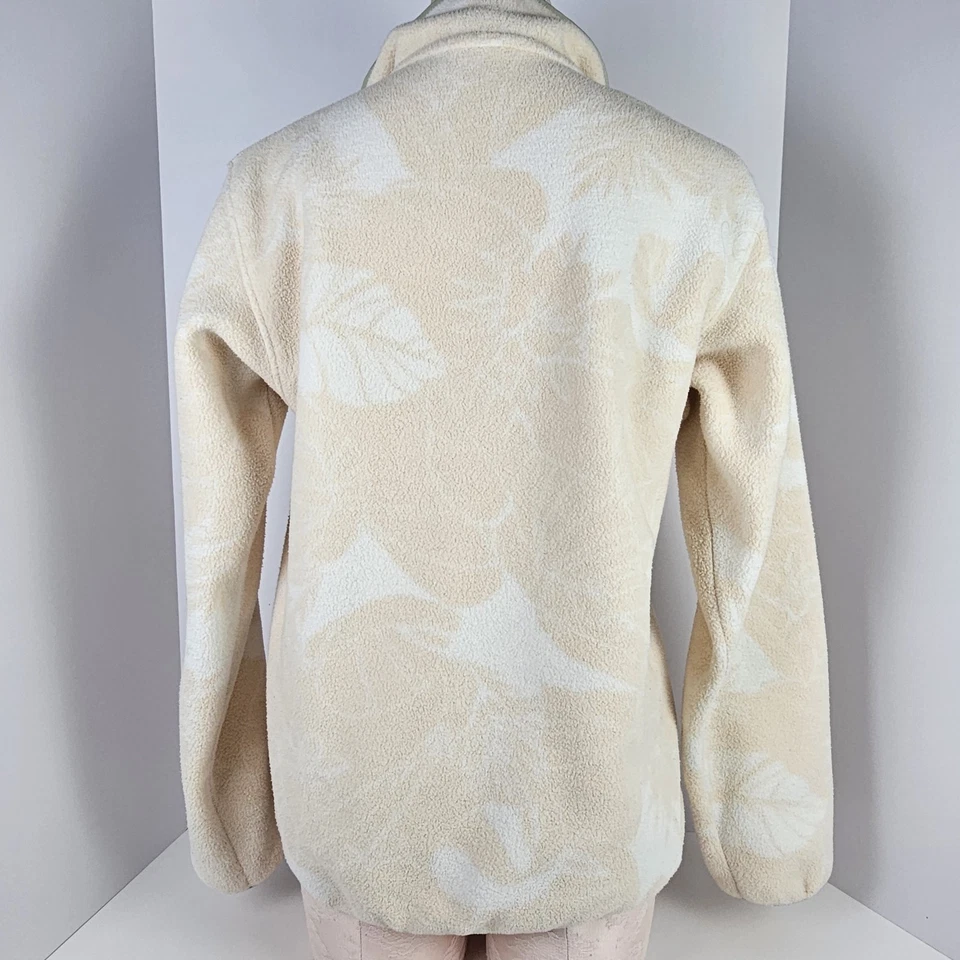 Pullover polar Patagonia Synchilla Snap-T para mujer pequeño crema floral tie dye Foto 3 de 4