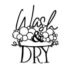Laundry Room Signs,Wash  Dry Metal Wall Decor with Rustic Finish,Farmhouse