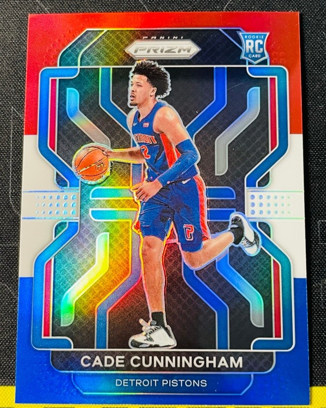 Cade Cunningham 2021-22 Panini Prizm RC Red White Blue #282