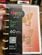 Happy Planner Mini 5 X 7 Dotted, Lined 60 Pg Notebook Bundle w/40 Pg Extra, New
