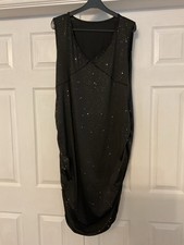 Ladies Black Ruched Dress Size 22/24