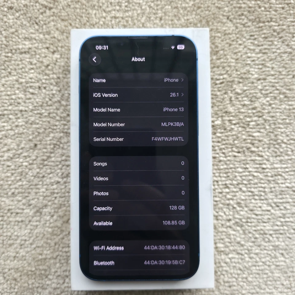 Apple iPhone 13 128GB Blue | Good Condition. | 81% BH | Fast post | Same day🚚✅ - Image 3 of 4