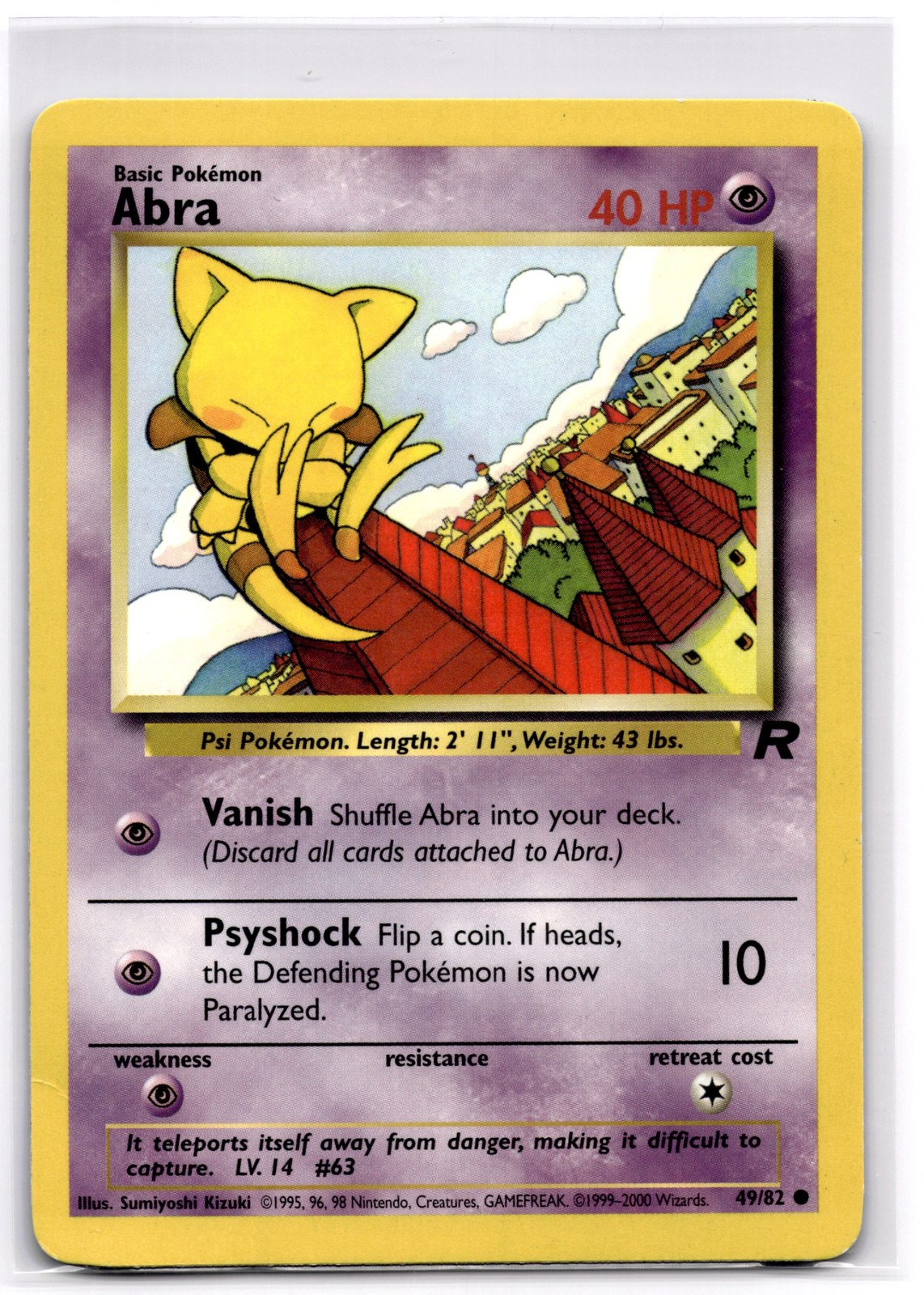 Abra 49/82 Unlimited - Pokemon Team Rocket - LP