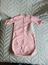 Carters Baby Girl Zip Fleece Sleep with Elephant Sack 0-9 Mos Gently Used