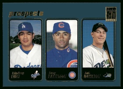 2001 Topps #362 Chin-Feng Chen / Corey Patterson / Josh Hamilton MLB Baseball
