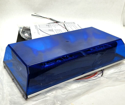 NEW Star Warning Systems 9016 BLUE 16" LED Mini Bar Warning Emergency Light