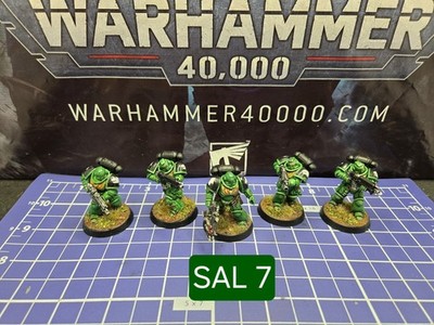 40K Salamanders Intercessor Squad x5 Pro Painted - Primaris Intercessors