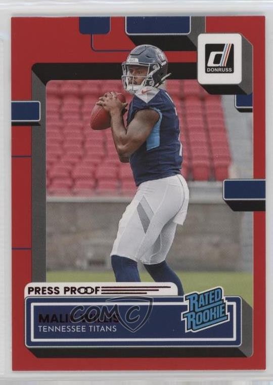 2022 Panini Donruss Rated Rookie Press Proof Red Malik Willis #303 1u6
