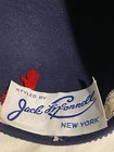 Fabulous Large Jack McConnell Red Feather Navy Hat Embellished W/Rhinestones — photo 6