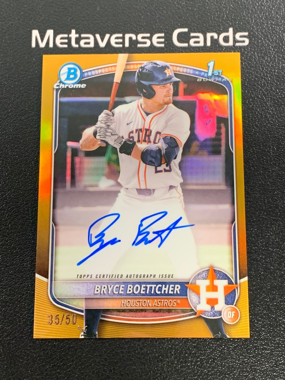 2025 Bowman Chrome 1st Prospects Bryce Boettcher Auto Gold Refractor 35/50