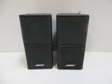 Pair Bose Lifestyle Jewel Double Cube Speakers Black Acoustimass - USED