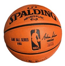 Spalding Silver Series NBA Game Replica Basketball Adam Silver Commissioner EC