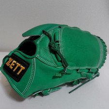 ZETT Baseball Glove Adult Green Leather Limited Model Near Mint
