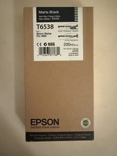 T6538 MATTE BLACK New Genuine Epson 200ml Ultrachrome HDR Ink for StylusPro 4900