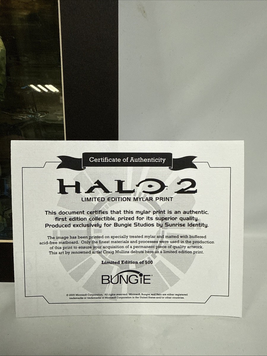 Halo 2 limited edition MYLAR PRINT Numbered 286/500 SUPER RARE