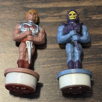 Masters of the Universe - He-Man, Skeletor Press ink Stamps HG Toy Sticker Cards